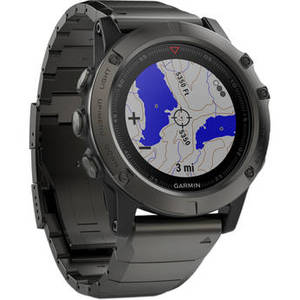 fenix 5X Sapphire Edition Multi-Sport Training GPS Watch (Slate Gray, Metal Band)