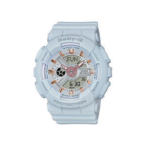 Baby-G Ana-Digi Gray Resin Watch w/ Gold Accents