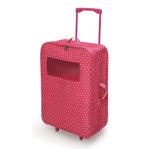Badger Basket Double Trolley Doll Carrier with Two Sleeping Bags and Pillows - Pink/Star