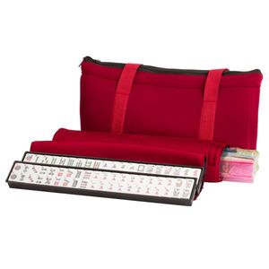 Western Mah Jong In Burgundy Bag