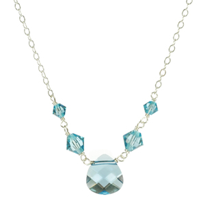 Lita Swarovski Elements Beads and Sterling Silver Necklace,18"
