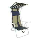 Quik Shade Folding Beach Chair - Striped Navy Blue