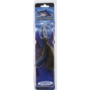 Williamson Diamond Jet Feather with Sonic Strip 7" - Black Purple